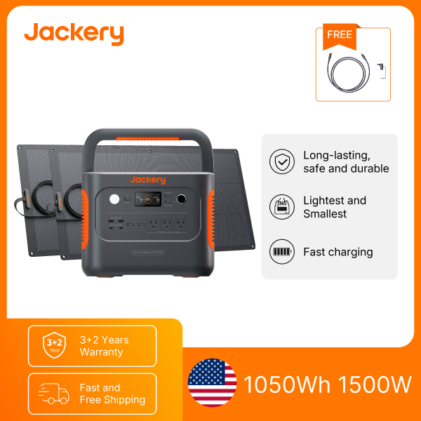 Solar Emergency Charger - Jackery E1000AC, stazione di alimentazione portatile