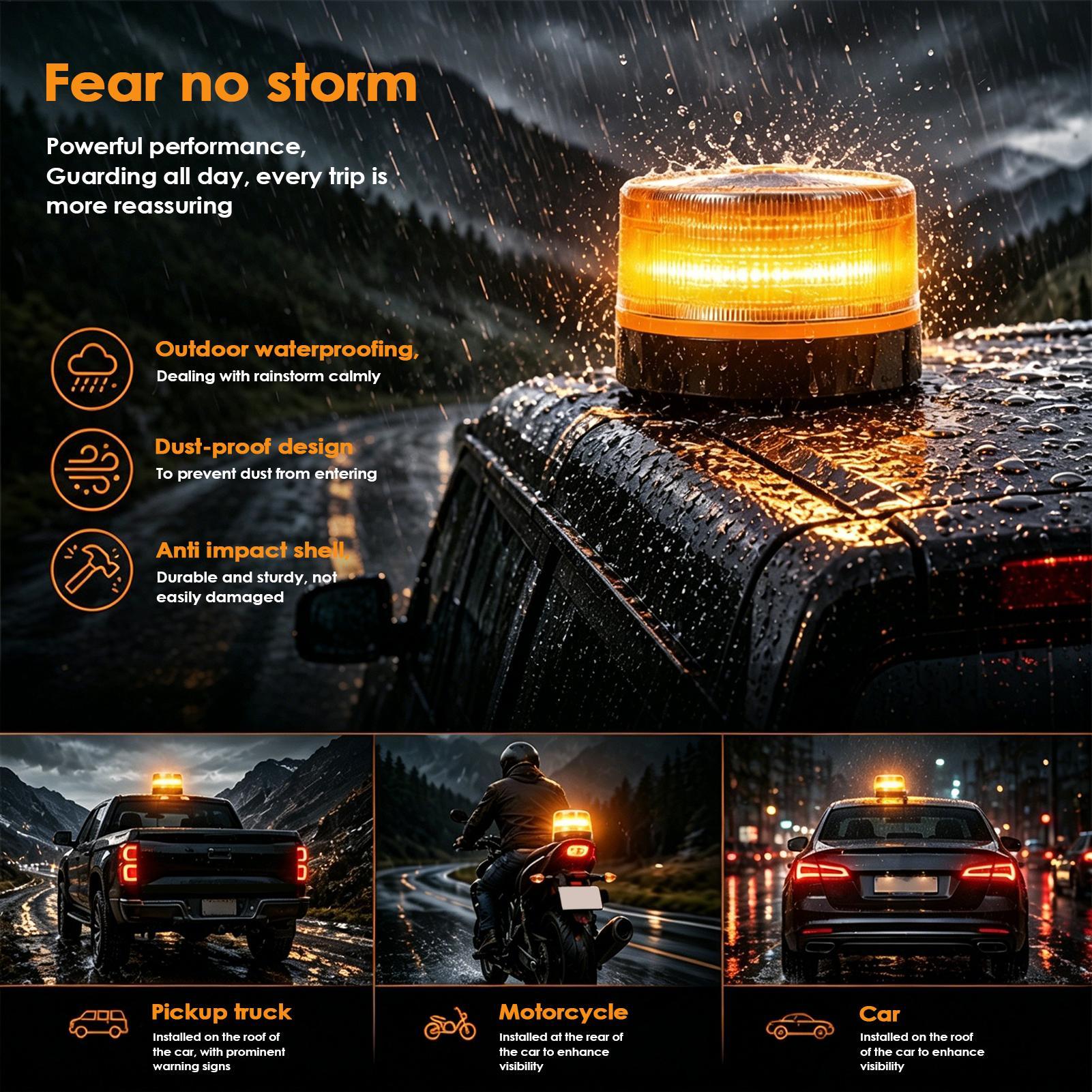 Sos Light Strobe - Luce lampeggiante a LED ambra con