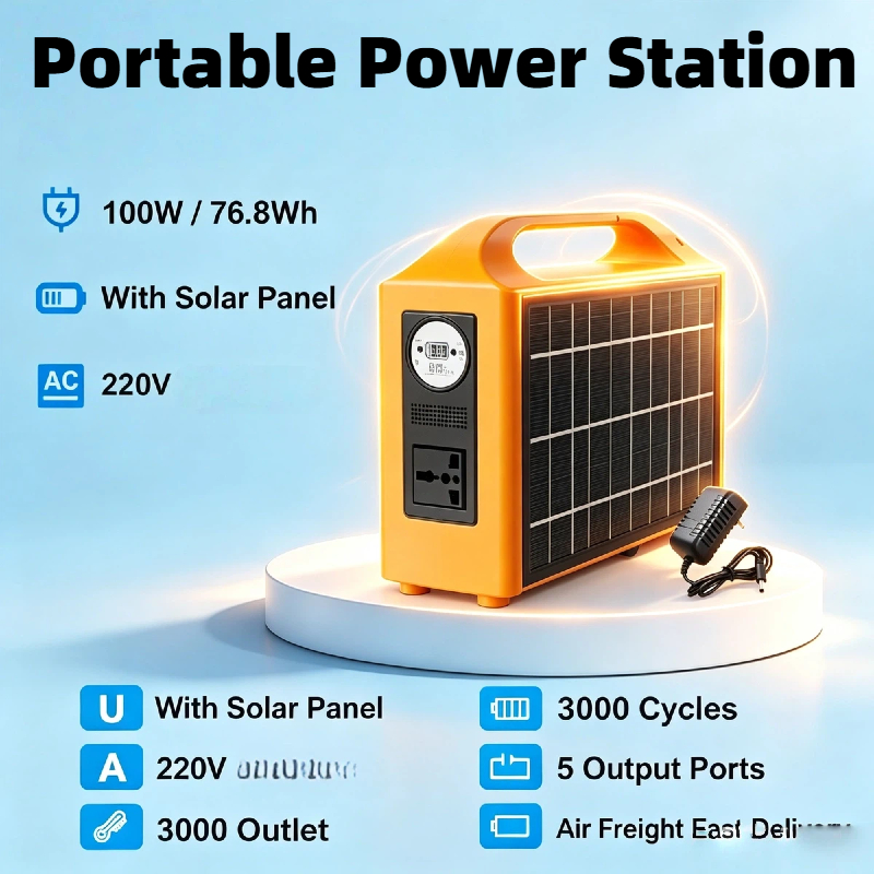 Solar Emergency Charger - Stazione di Alimentazione Portatile LiFePO4 100W,