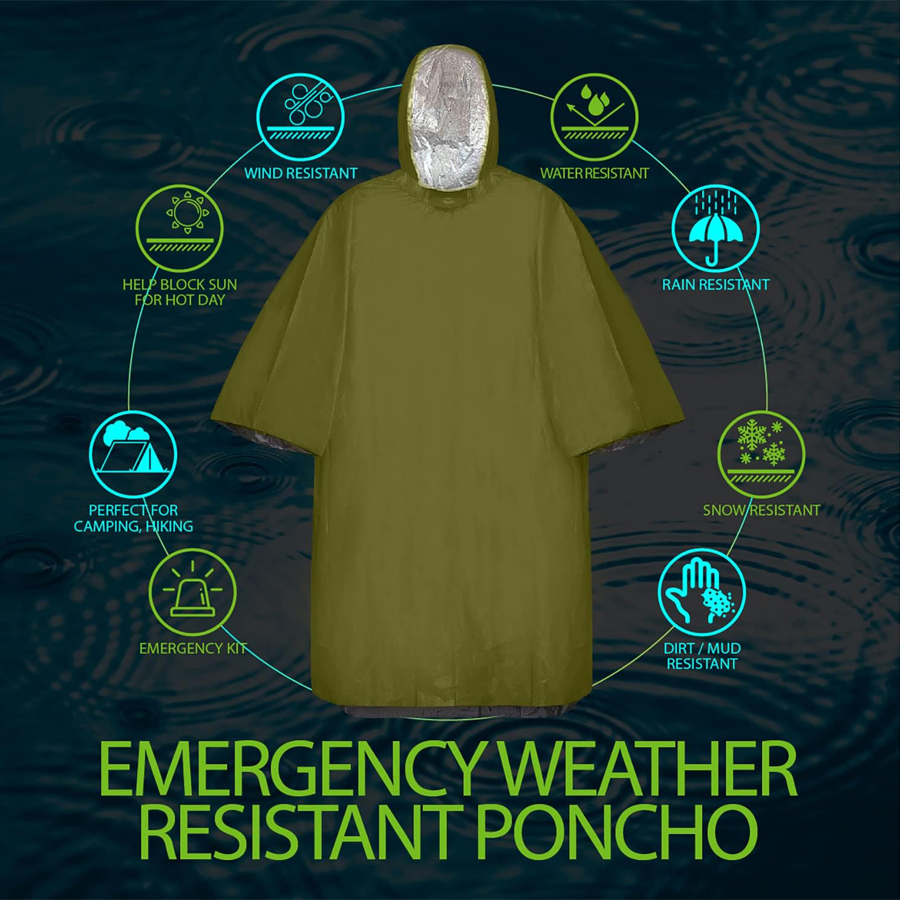 Set poncho di emergenza da 3/5 - Emergency Poncho Rain recensione e prezzo