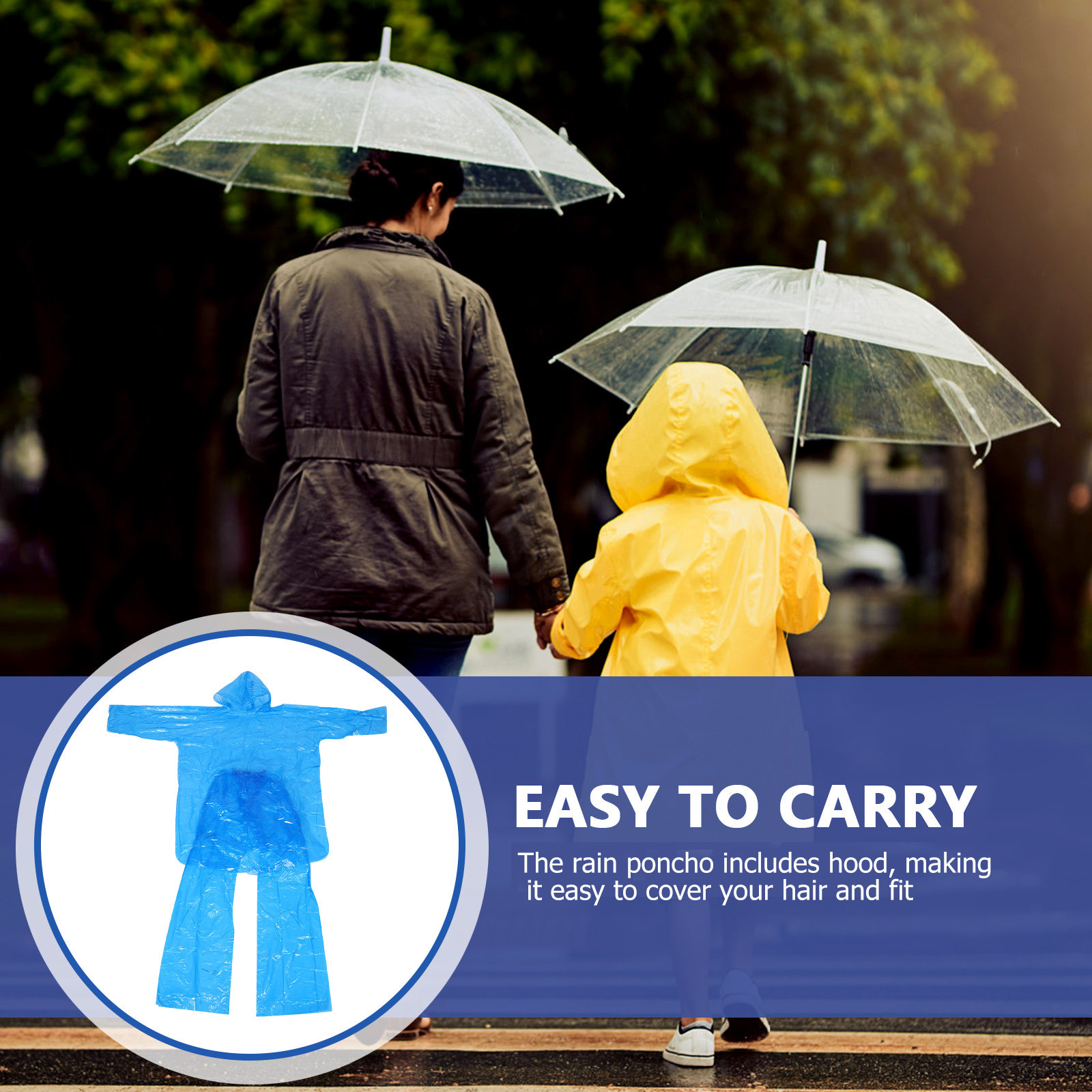 Set di impermeabile trasparent - Emergency Poncho Rain recensione e prezzo